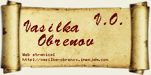 Vasilka Obrenov vizit kartica